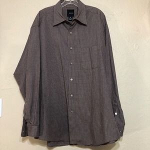 Slates Brown Button Down Long Sleeve Shirt XL